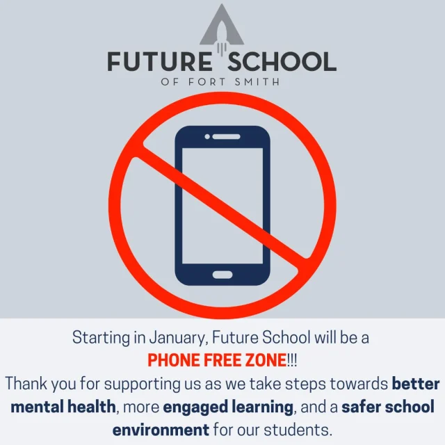 Hello, Future School families! 

Starting in January, we’re going phone-free with Yondr pouches to create a safer, more focused learning environment.

📚 Studies show this leads to better learning, improved mental health, and stronger connections in school.

Students will place their phones in Yondr pouches daily, keeping phones secure but inaccessible until dismissal.

Need to reach your student? Don’t worry! Our front office is fully staffed, and all classrooms are equipped with landlines, ensuring constant communication in case of an emergency. Students will also have their Chromebooks all day and can email parents directly when needed. 

Learn more about how Yondr Pouches work HERE: https://www.overyondr.com/phone-locking-pouch

Thank you for supporting this exciting change!